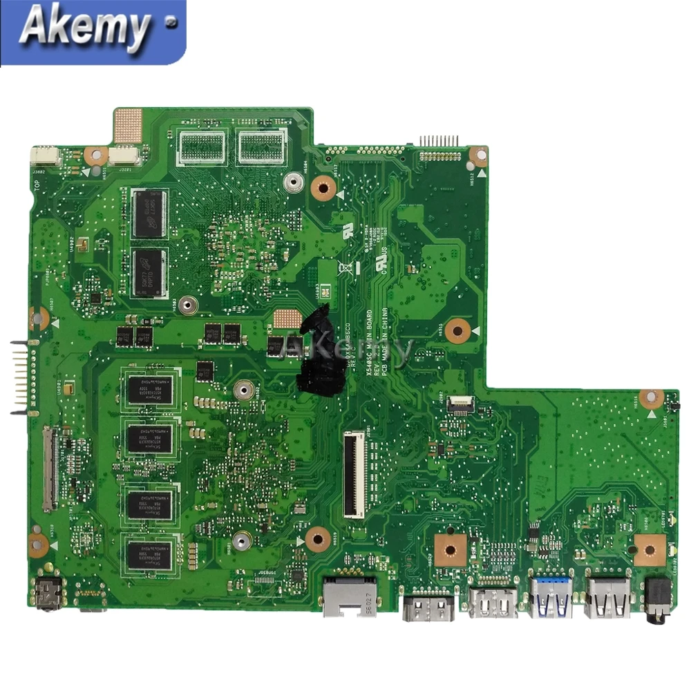 Akemy X541SC N3710 CPU 4 Гб RAM N15V GL1 KB A2 материнская плата REV 2 0 для ASUS X541S ноутбука 90NB0C10