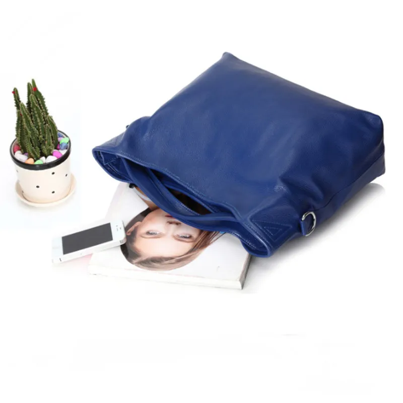 

Bags for women classic Simplicity fashion Solid color Soft cowhide handbag One shoulder Messenger bag High capacity