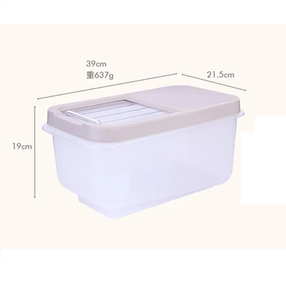 

Rice Storage Box Sealed Moisture-proof Large Capacity Grain Flour Container with Flip Cover