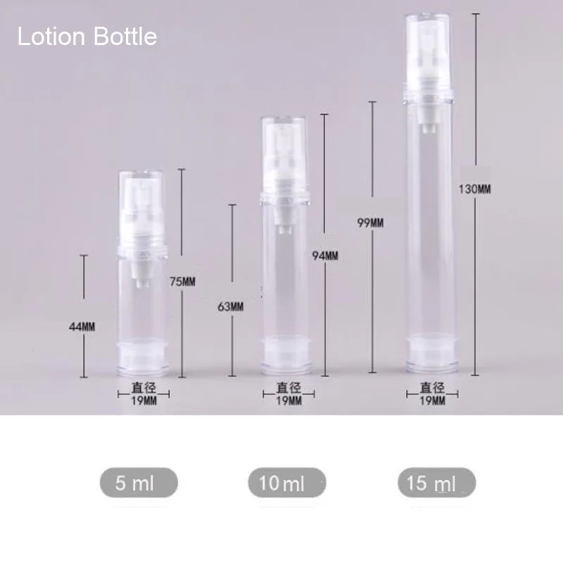 

High Quality 5 10 15ml Vacuum Empty Bottle Travel Portable Sub-bottling Vacuum Spray Empty Bottle Eye Cream Lotion Empty Bottle