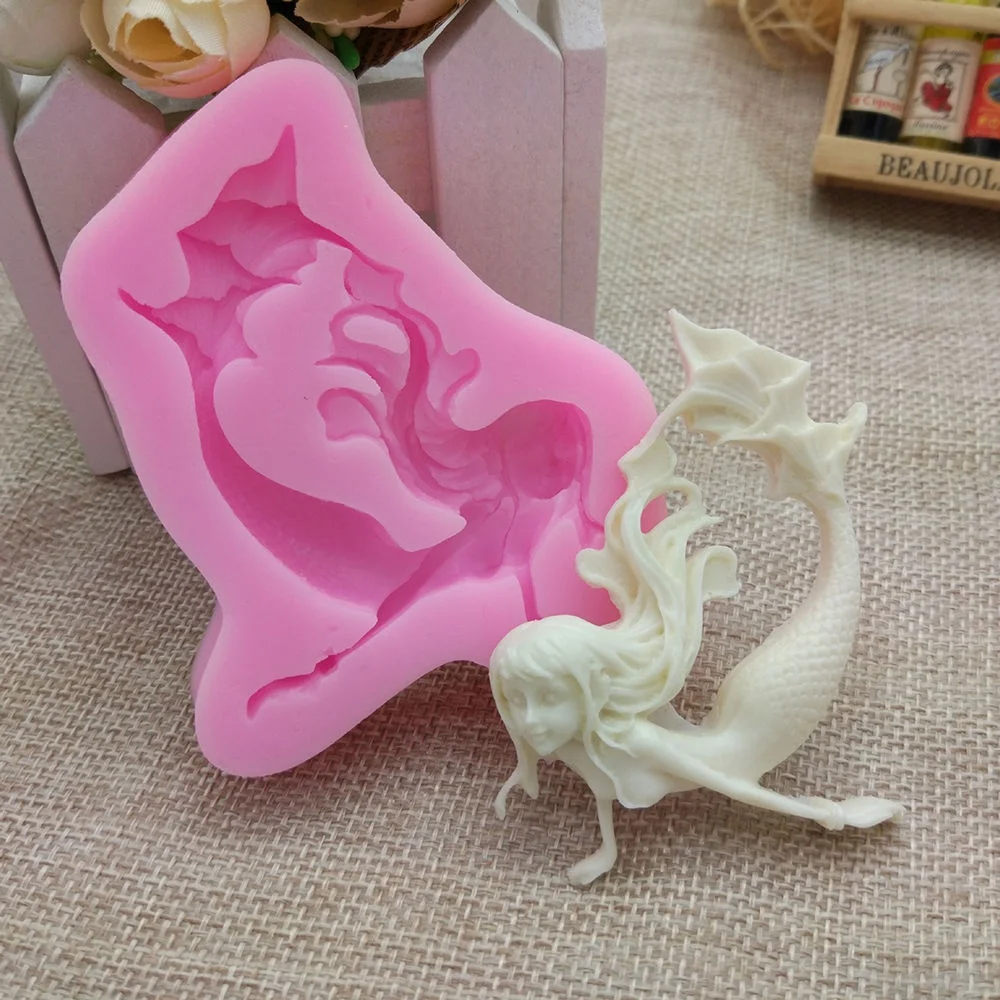 Форма для выпечки украшения 3D Русалочка плесень инструменты DIY силиконовый торт