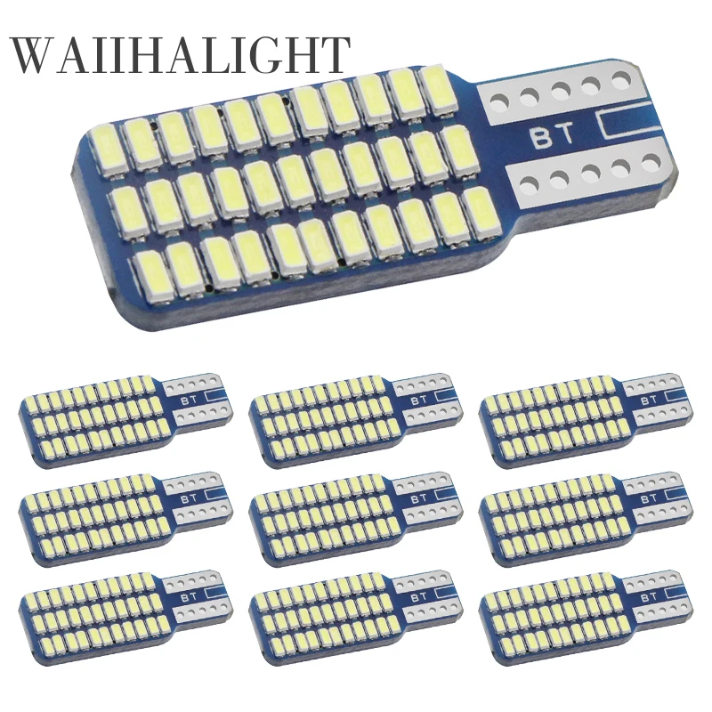 10 шт. светодиодные лампы с Canbus W5W T10 33 SMD 3014 купольная карта лампа для чтения