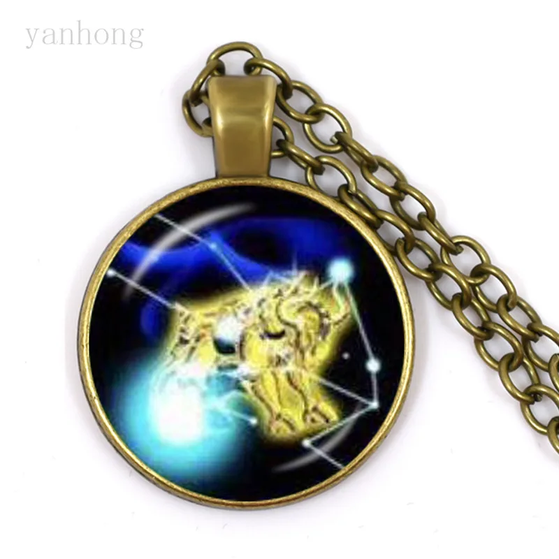 Популярные ювелирные изделия 12 лет с рисунком звездных сидя Ожерелье Стеклянный