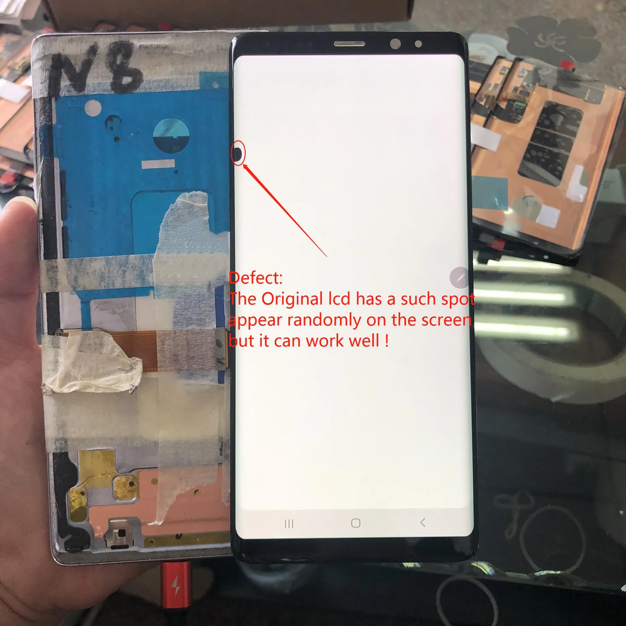 

Note8 Original For Samsung Galaxy Note 8 N9500 N950FD N950U with spot Lcd Display Touch Screen Digitizer Assembly 6.3"Amoled LCD