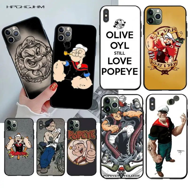 Мягкий силиконовый чехол для телефона из ТПУ HPCHCJHM popeye iPhone 11 pro XS MAX 8 7 6 6S Plus X 5S SE 2020 XR