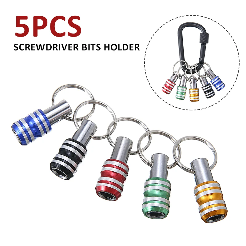 

5pcs 1/4" Hex Shank Screwdriver Bit Holder Quick Release Electric Drill Bits Holder Electric Screwdriver Adapter Set