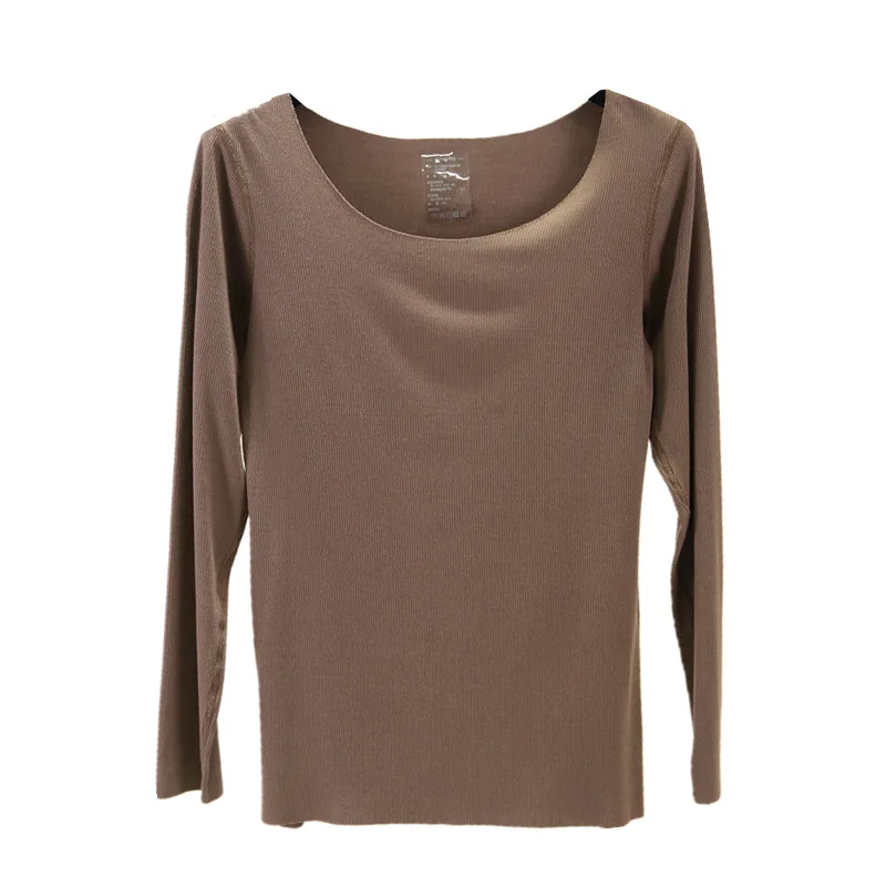 Модальные Женские футболки 2021 Летние Новые однотонные трикотажные с О-образным