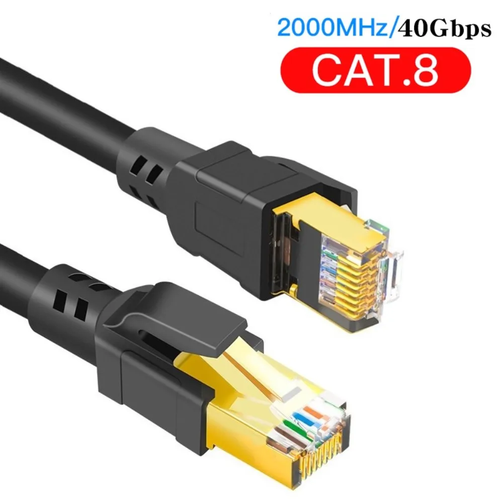 Ethernet кабель CAT8 40 Гбит/с 2000 МГц сетевой RJ45 патч корд для компьютера ноутбука
