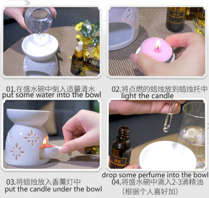 Tea Light Candle Holder Wax Melt Warmer Essential Oil Burner Yoga Meditation Aromatherapy Diffuser Kindle Lamp Valentine Gift | Дом и сад