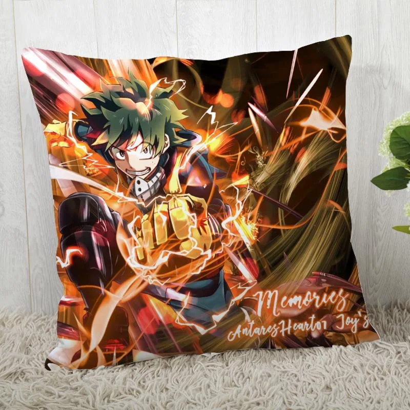 

Double-sided My Hero Academia Cushion Cover for Home Decorative Pillowcase Fashion Anime Throw Pillow-case Soft No Fade