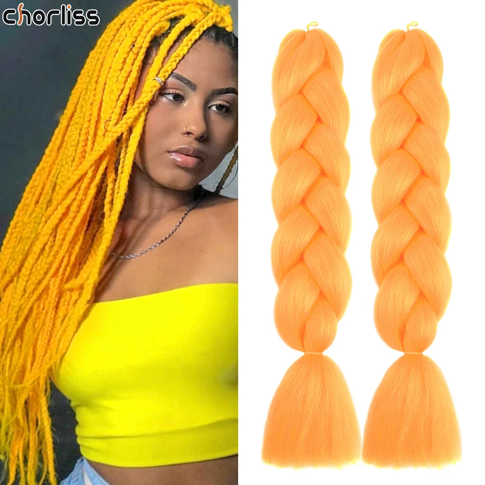 24 дюйма длинные Джамбо косы удлинители волос для вязания крючком косички
