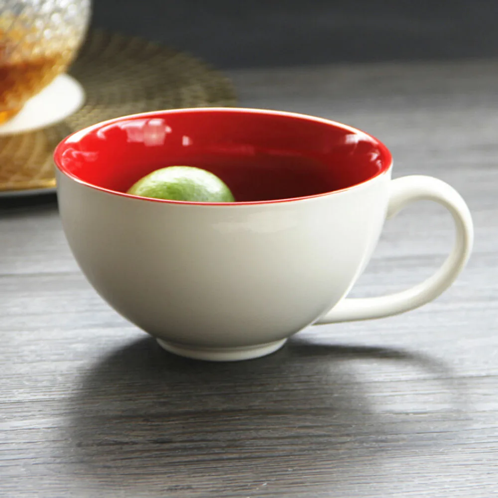 Керамическая мраморная кофейная кружка 600 мл фарфоровая чашка для молока чая