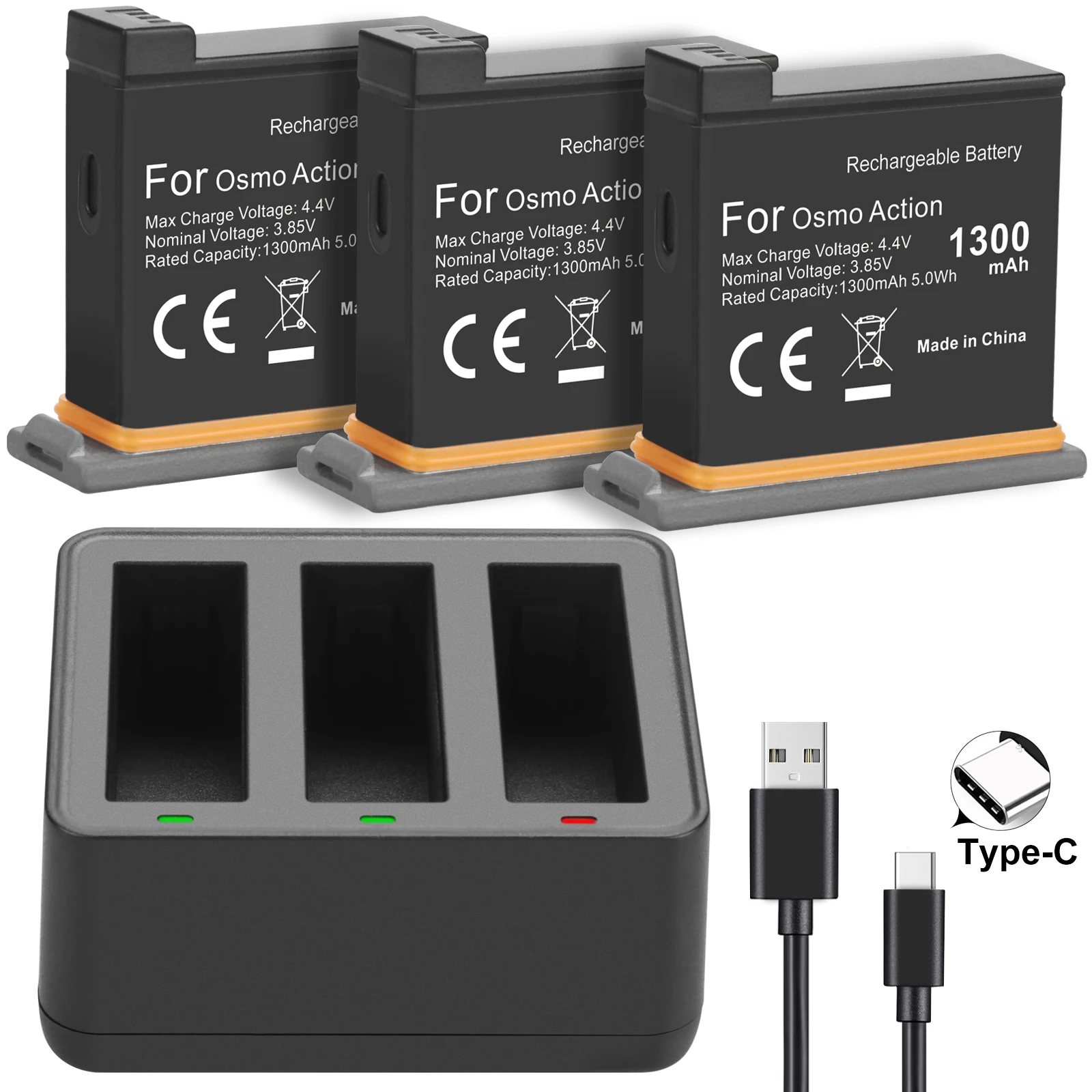 Для камеры DJI Battery OSMO Action camera и 3 слота Storage Charger For Camera | Электроника