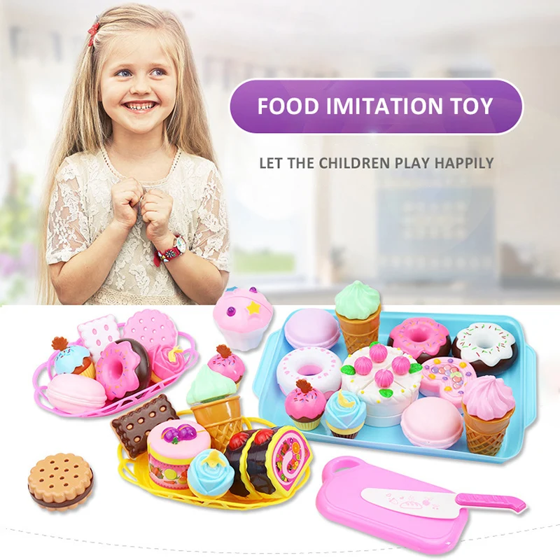 

15/17 шт. Кухня игрушки Торт Мороженое Еда DIY ролевые игры пончик резки на день рождения игрушки для ребенка Пластик развивающие детский подар...