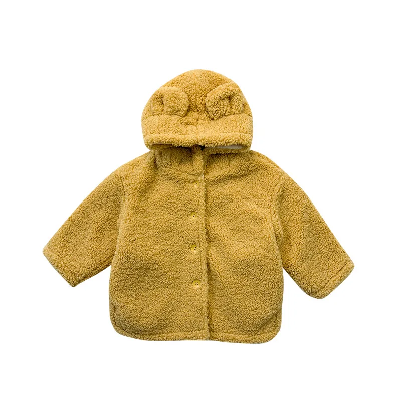 

Boys' Plush Hoodie 2020 winter new baby cartoon padded children's thickened top fashion outerwear 12-31