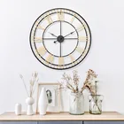 Римские креативные 3d-часы в стиле ретро, домашние настенные часы в современном стиле, украшения для гостиной, кварцевые большие часы на стену, 80