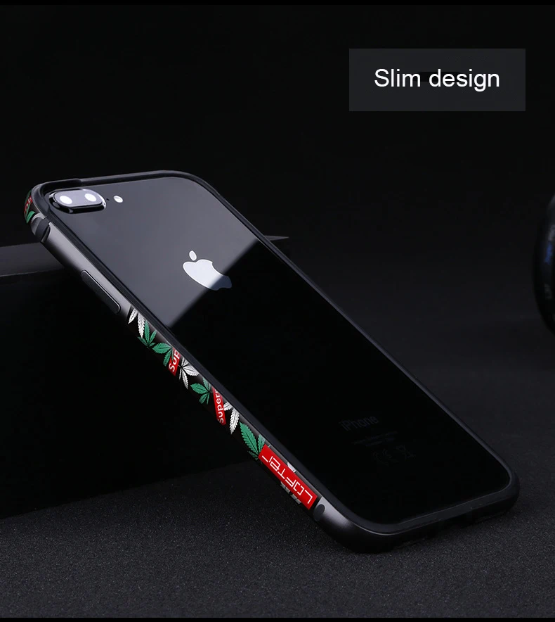 Силиконовый алюминиевый чехол-бампер для iPhone 7 8, чехол с металлической рамкой для iPhone 7 Plus 8 Plus, мягкий резиновый противоударный бампер