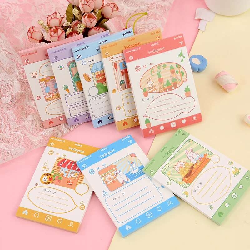 

8pcs/LOT punch in the ticket circle series basic plan book material book paper message memo pad