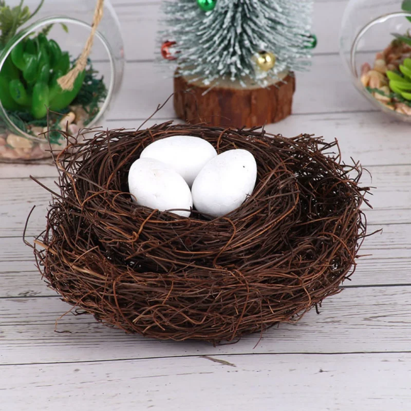 

Grass Weaving Easter Bird's Nest Decoration Bird's Nest Nest Simulation Bird's Nest Photo Props Handmade Weaving Home Decor