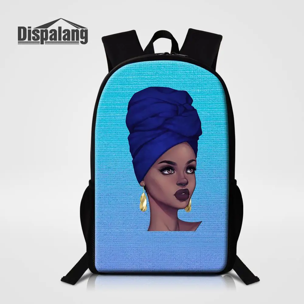 Backpack2 Dispalang, индивидуальный дизайн, школьные сумки, 16 дюймов, женский рюкзак, африканская девочка, принт, школьный рюкзак для девочек-подростков, рюкзак - Цвет: Backpack2