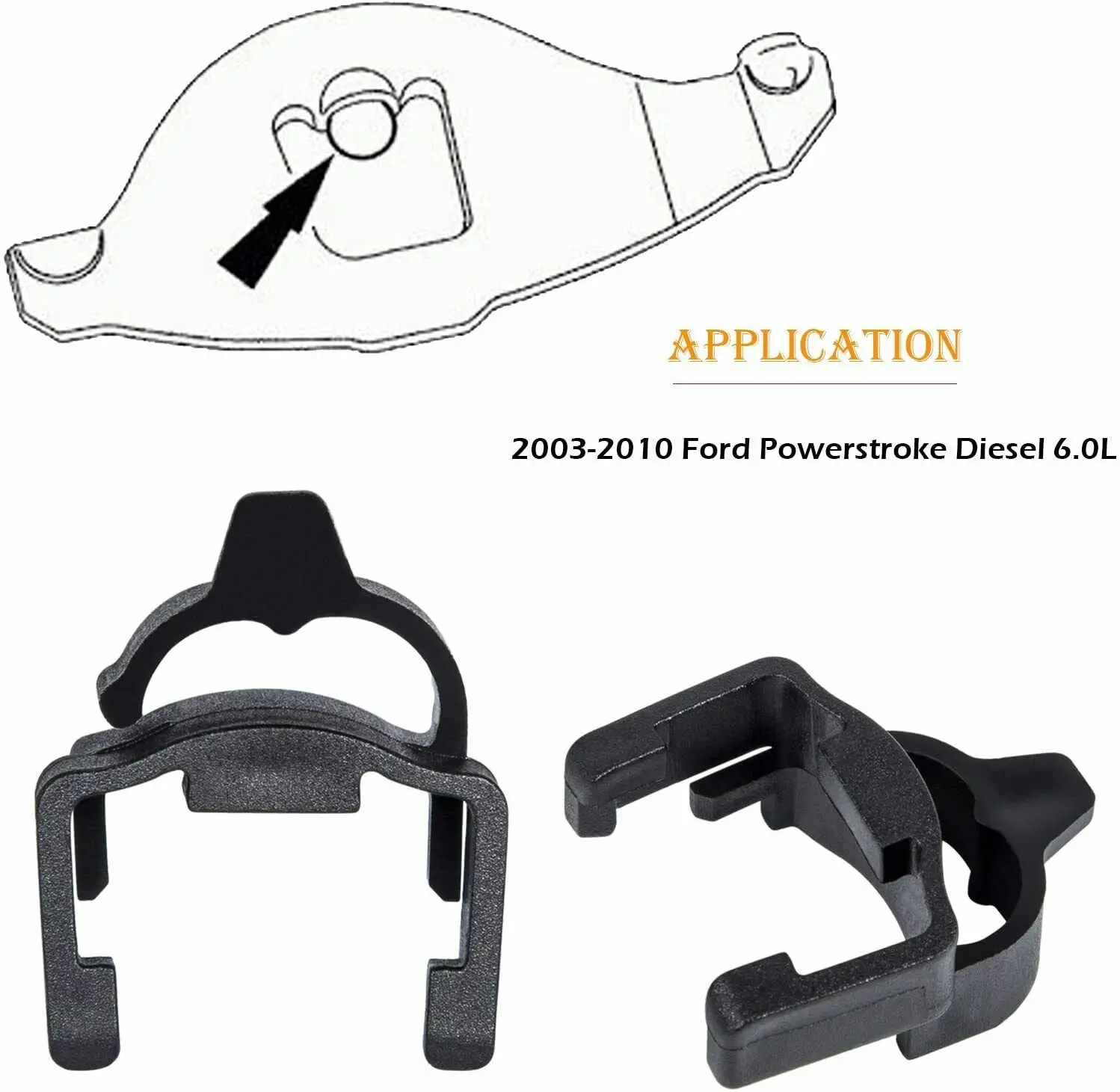 W302193 Rocker Arm Retainer Clip For 2003~2010 Ford 6.0L Powerstroke Diesel Engines Replace OEM (16 Pcs/Set) | Автомобили и