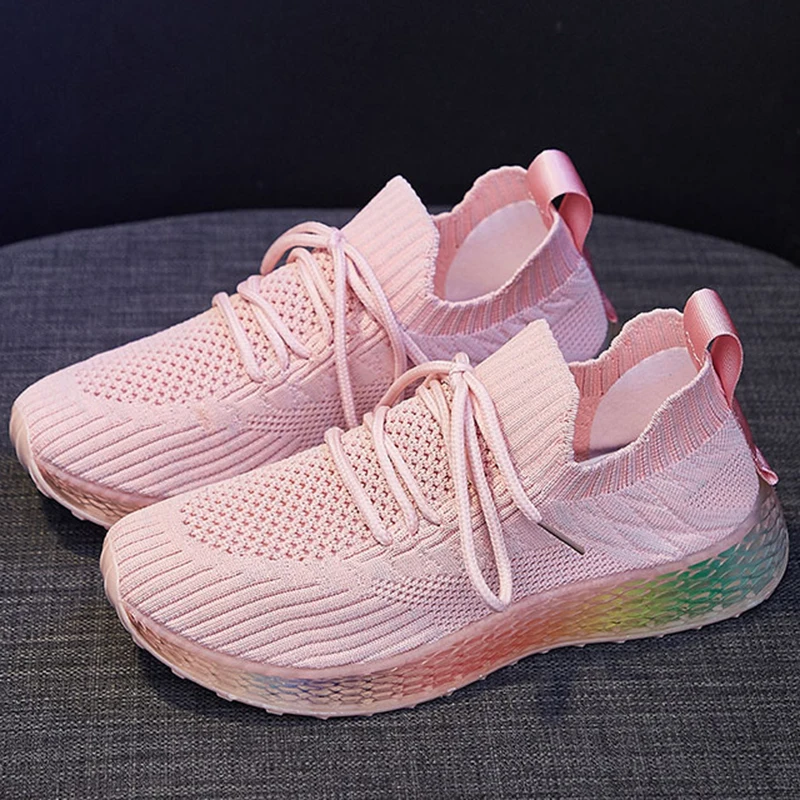 Женские теннисные кроссовки на платформе розовые бежевые оранжевые или белые из