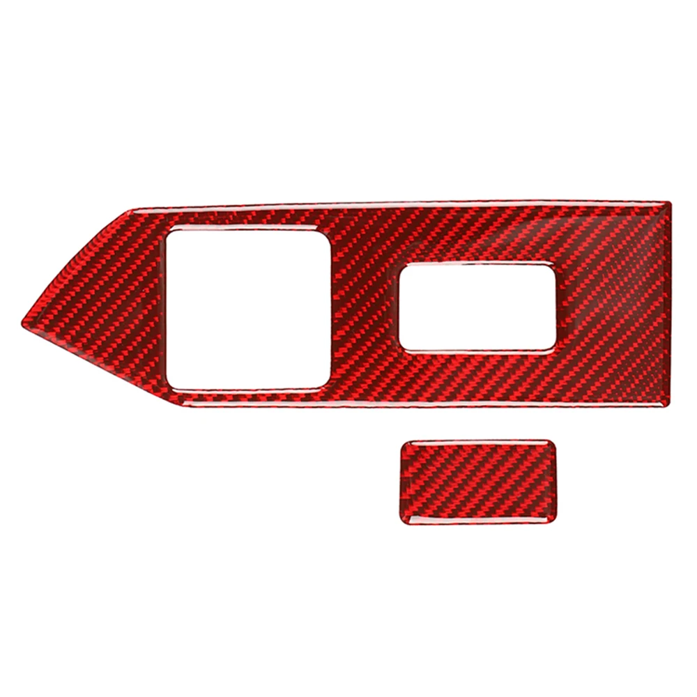 

For Ford Mustang 2009-2013 Carbon Fiber Window Lifter Control Switch Decor Armrest Panel Trim Stickers Car Styling Accessories