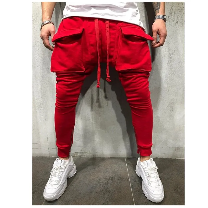 Мужские для тренажерного зала бега спортивные штаны повседневные Зауженные