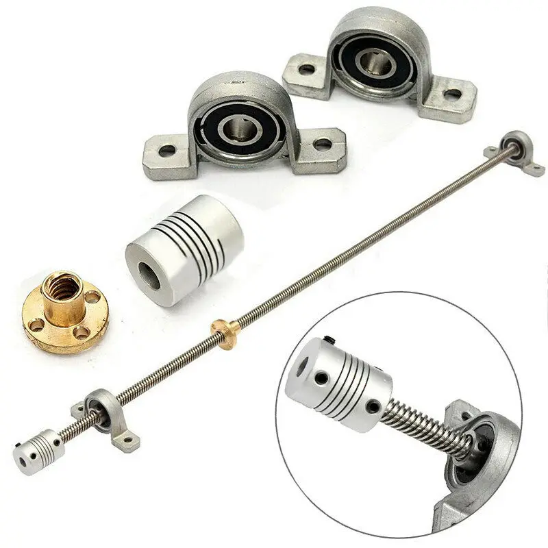 

For 3D Printer Lead screw kits Trapezoidal Coupling Shaft Bearing Mount