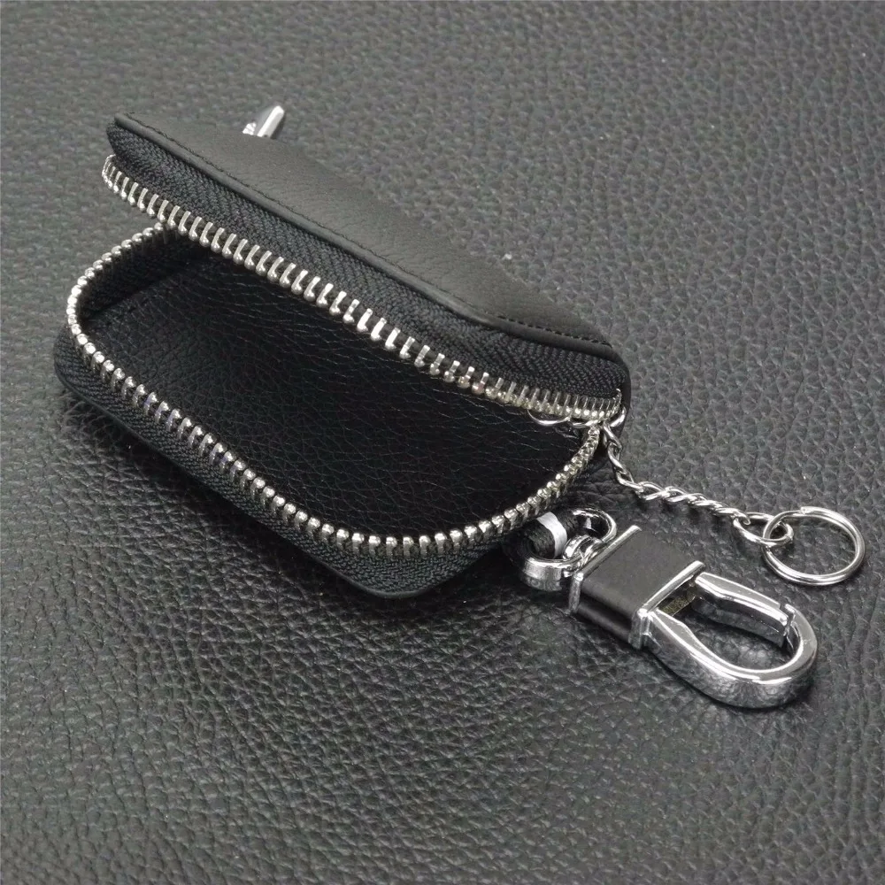 2019 Men Leather Car Key Housekeeper Holders Lady Cow Fashion Zipper Bag For Dodge Coolbo Avenger Journey Caravan | Автомобили и