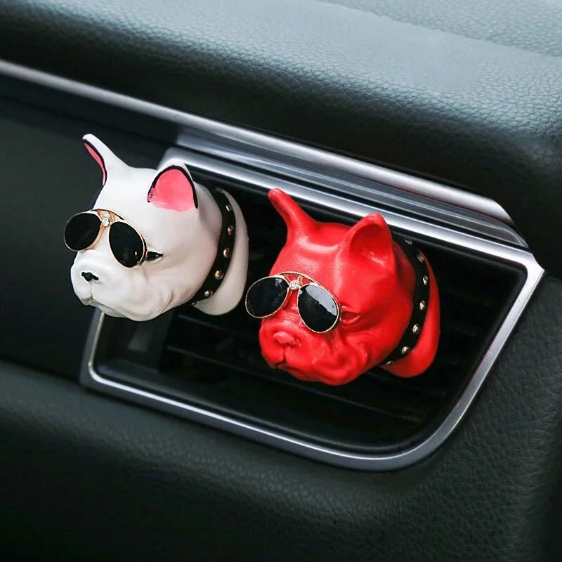 

Car Air Freshener Plaster Bulldog Auto Smell Perfume Clip Automotive Internal Vent Fragrance Scent Odor Diffuser Flavoring Clips