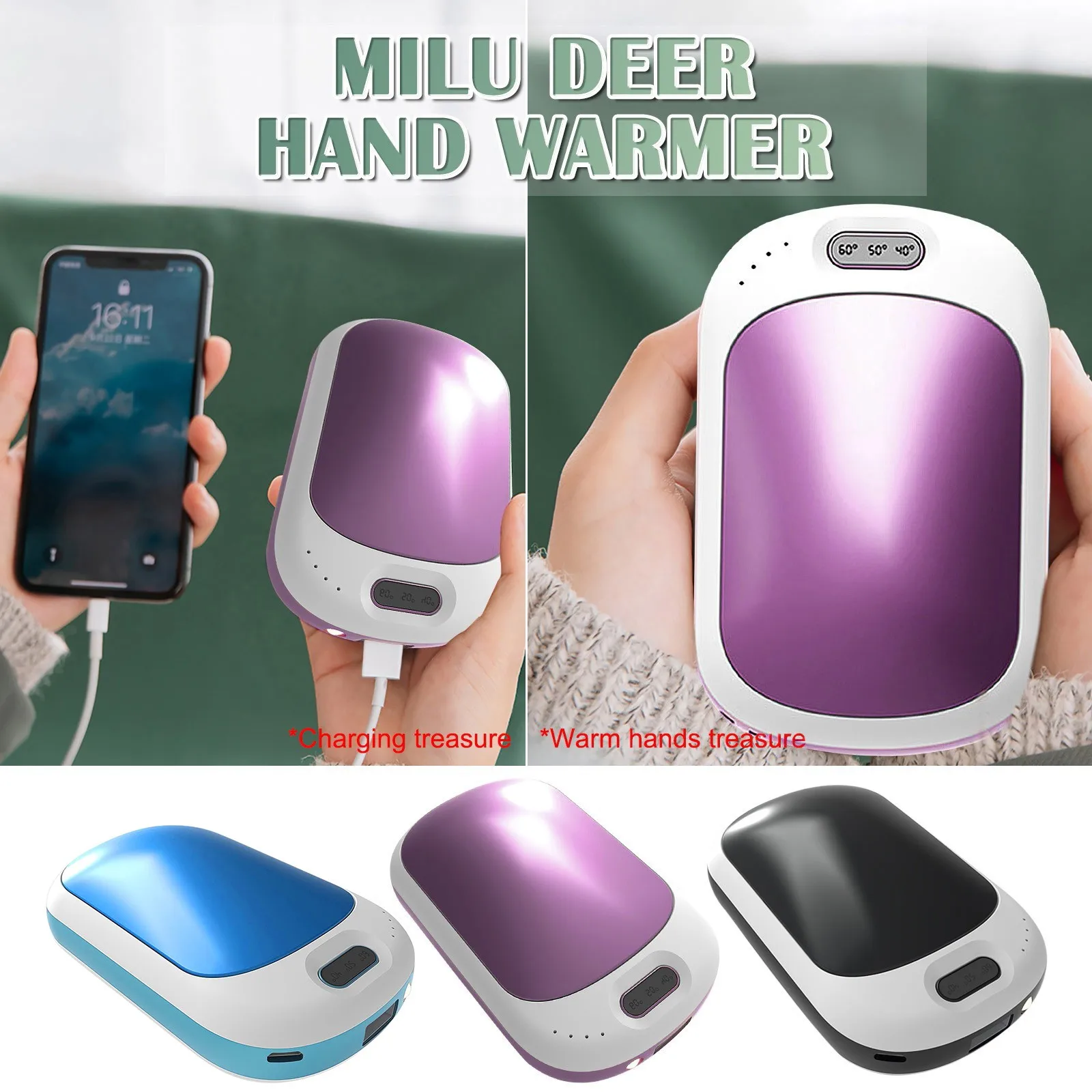 Электрическая грелка для рук зарядка через Usb светодиодный нагреватель быстрый