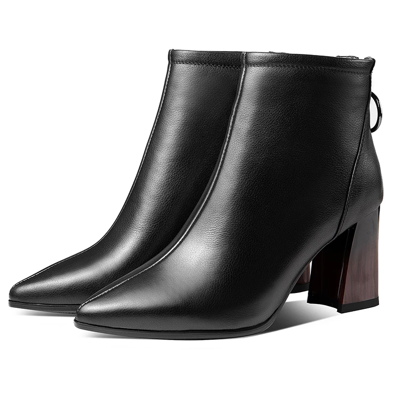 Ботильоны ISNOM на высоком каблуке в полоску женские ботинки женская обувь из