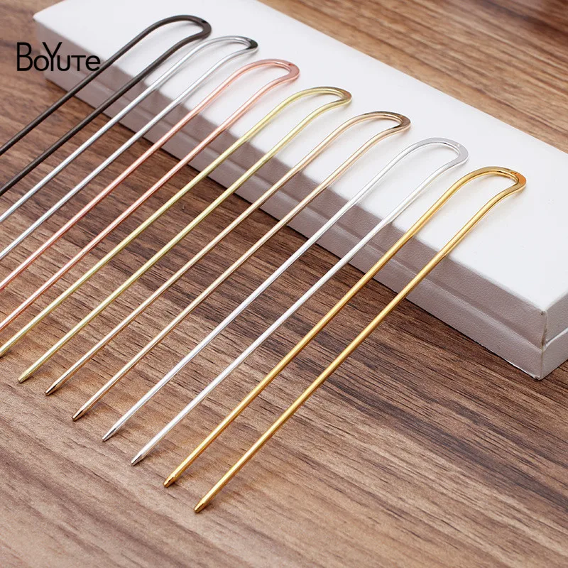 Вилка для волос BoYuTe (10 шт./лот) металлическая латунная вилка с отверстиями