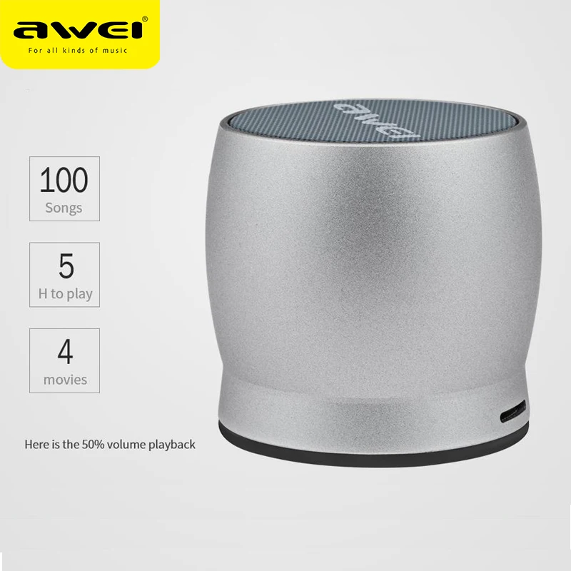 

AWEI Music Speaker Protable Desktop Bluetooth Speaker Mini Wireless Bass Speaker for Phone Home Laptop Support TF Card Y500