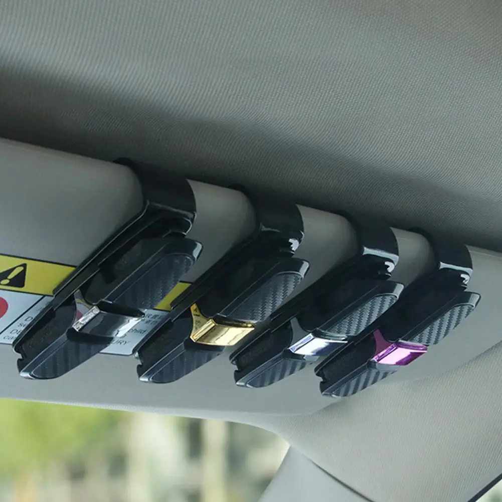 

4 цвета автомобильный солнцезащитный козырек зажим для очков держатель для солнцезащитных очков карточка для билета Универсальный многофу...