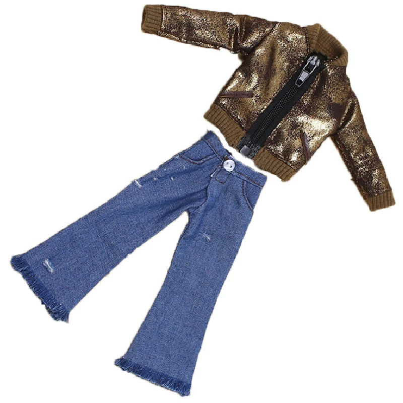 Зимний костюм для куклы 1/6 года блестящее Коричневое Пальто победителя.|Куклы| |