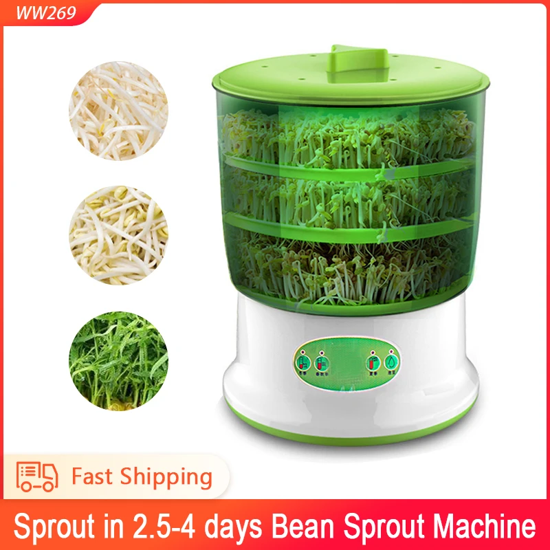Máquina de brotes de frijol eléctrico inteligente, Cubo de plantación de semillas...