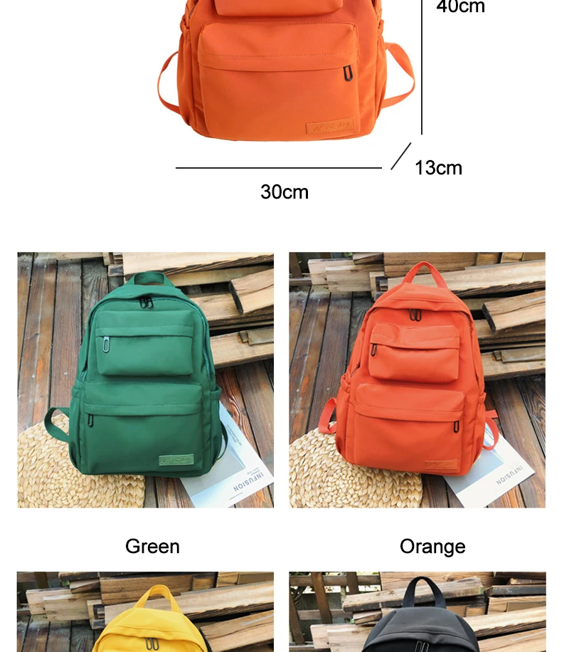 New Teenager Girls Waterproof Nylon Backpacks SchoolBag for Women Multi Pockets Travel Backpack Female School Bag Mochilas