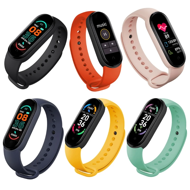 

M6 Smart Watches for Men and Women Smart Band Watches Heart Rate Blood Pressure Sleep Monitor Pedometer