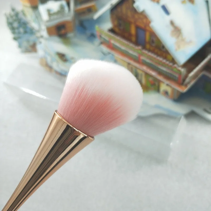 1 шт. розовая Золотая кисть для нанесения пудры румян Кисть макияжа затенения