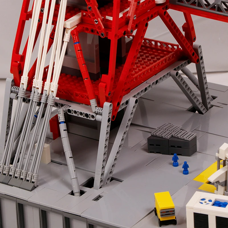 BuildMoc 3073 шт. космическая Серия Apollo Saturn V Launch пусковая пушистая башня для 21309