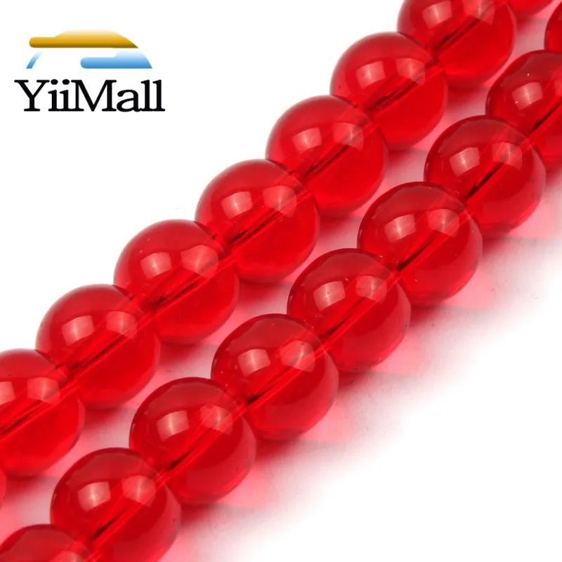 AAA + гранат красные стеклянные бусины Круглые свободные для изготовления