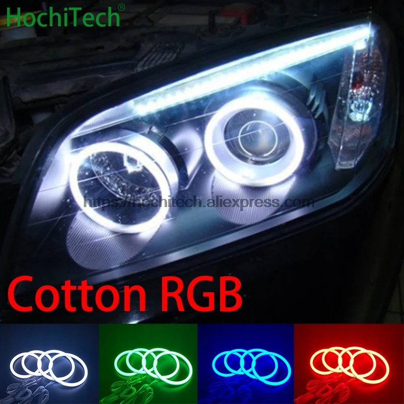 HochiTech 5050 SMD Хлопок многоцветный RGB светодиодный ангельские глазки комплект с