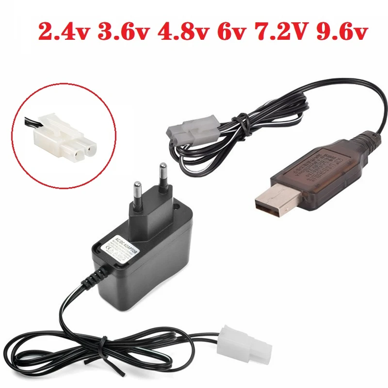 (EL6.2 2P/KET 2P/Tamiya по супер скидке) 2 4 v 3 6 8 6v 7 V 9 250 мА/ч USB Зарядное устройство для никель