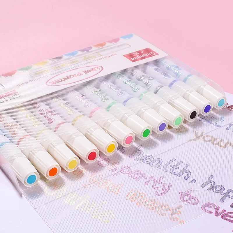 12 шт./компл. двойная ручка металлический цвет магический контур маркер сделай сам