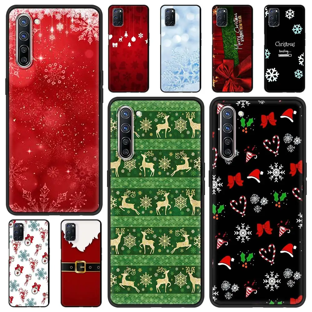 

Merry Christmas Cute Phone Case For Oppo K9 A53 A9 2020 A52 A93 A94 A74 Reno3 Reno4 Reno6 Pro Plus 5G A7 Find X2 Lite Cover