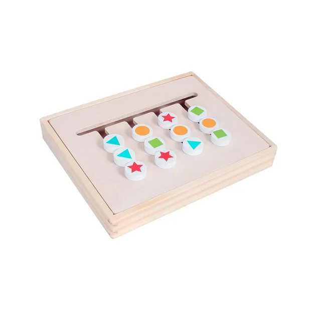 

Montessori Toy Teaching Kids Four-color Game Enlightenment Logical Thinking Orientation Training Educational Toys Children Gifts