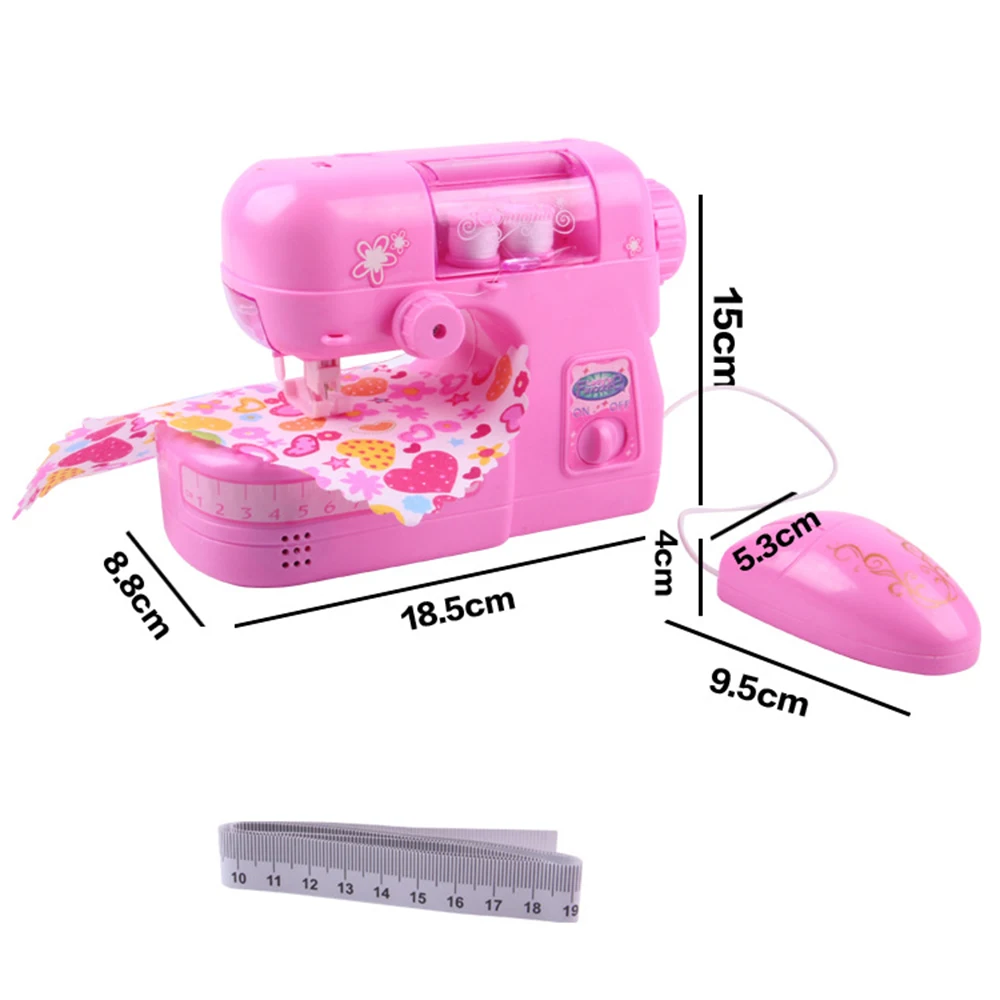 

DIY Funny Making Clothes Electric Mini Sewing Machine Toy Simulation Small Household Kids Educational Pretend Play Toy Role Play