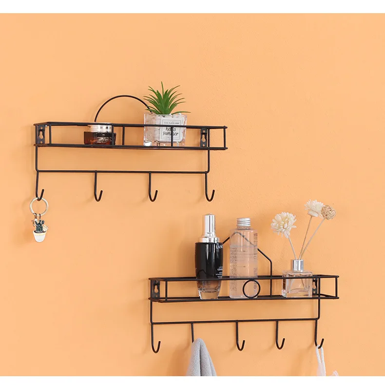 Nordic Minimalist Creative Wrought Iron Hook Rack Living Room Bedroom Bathroom Wall Decoration Door Rear Coat | Дом и сад